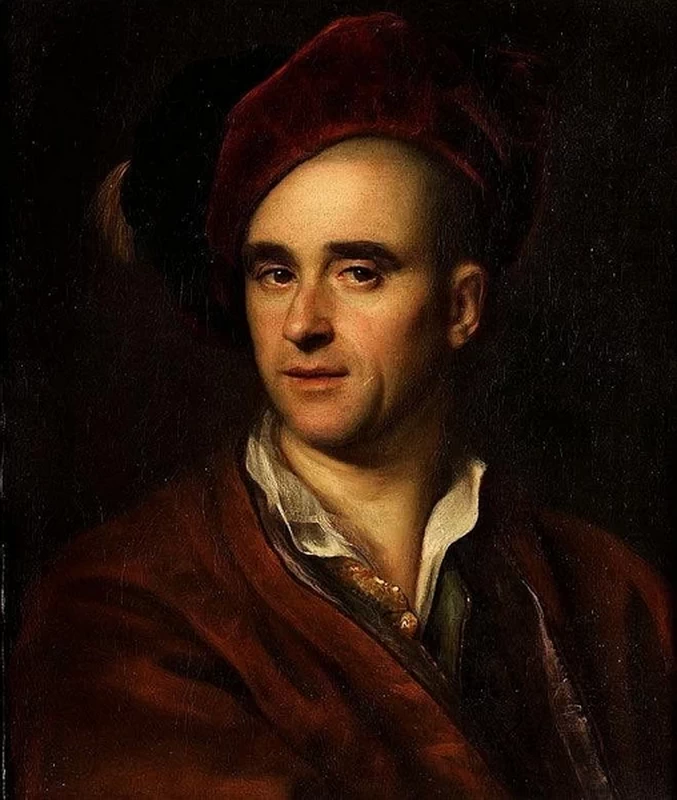 Fra Galgario - 108, Ritratto di giovane uomo con berretto rosso, marrone
